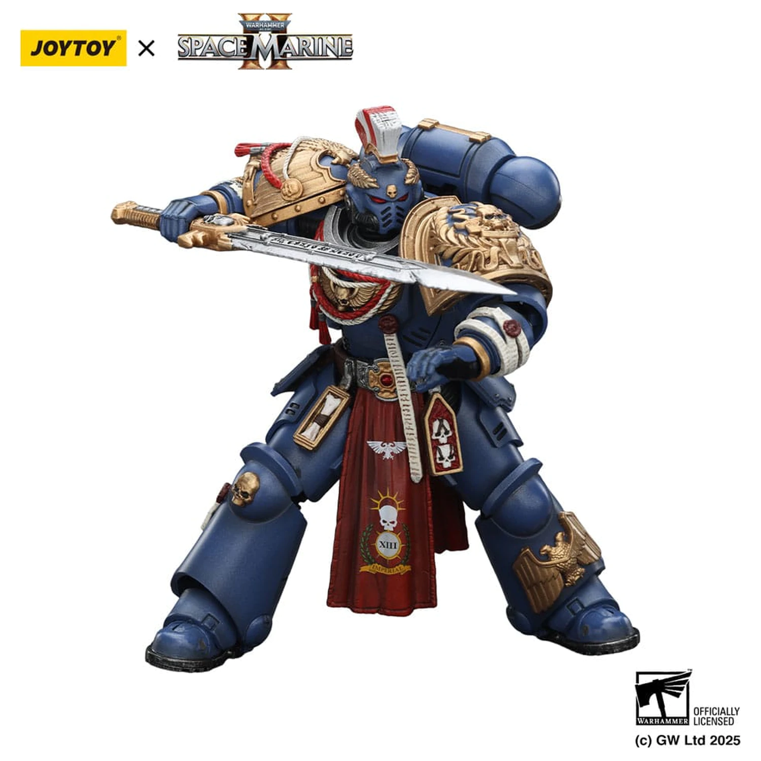 Warhammer 40,000: Space Marine 2 figurka Ultramarines Relic Primus Armour z pistoletem plazmowym i ostrzem bojowym 13 cm zdjęcie produktu