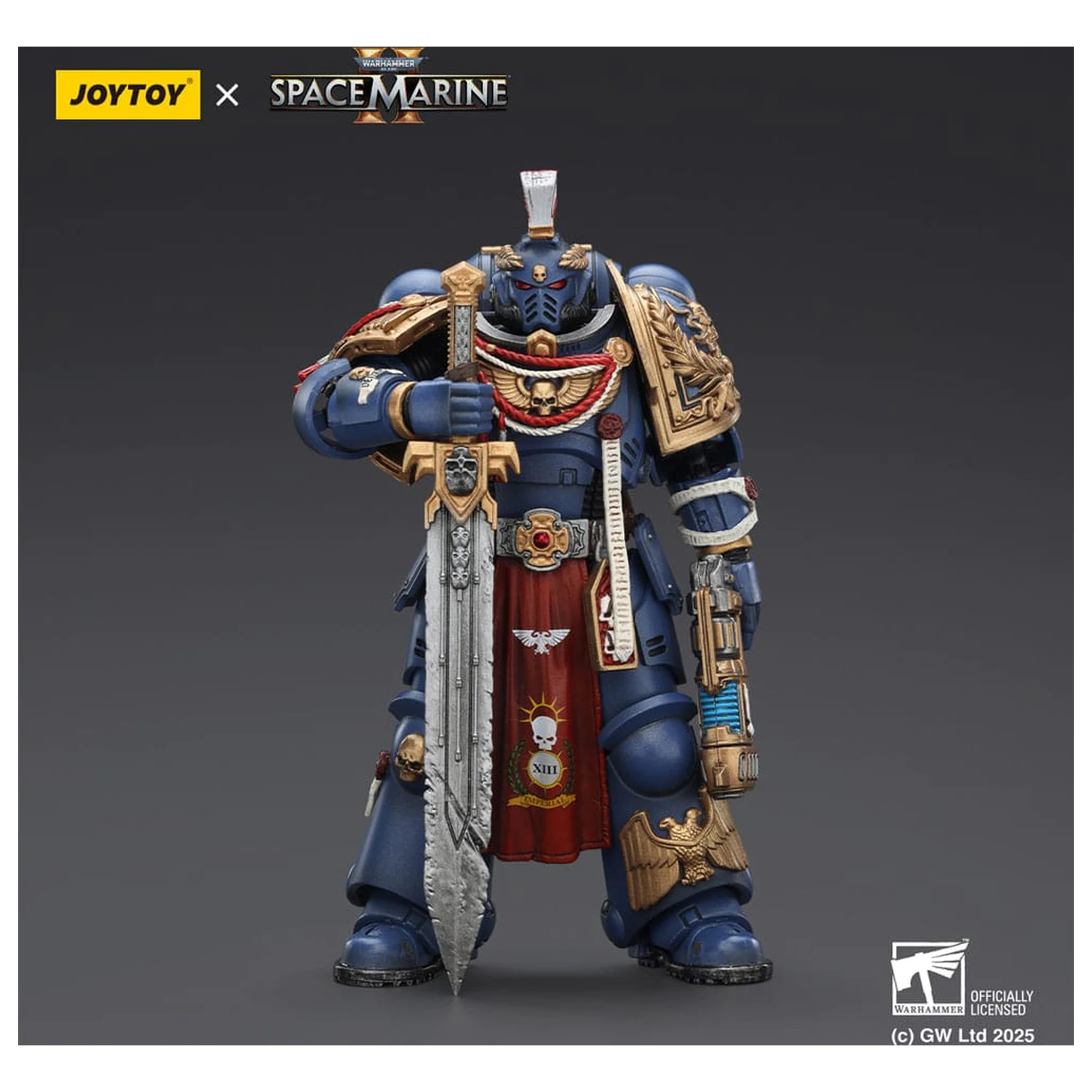 Warhammer 40,000: Space Marine 2 figurka Ultramarines Relic Primus Armour z pistoletem plazmowym i ostrzem bojowym 13 cm zdjęcie produktu
