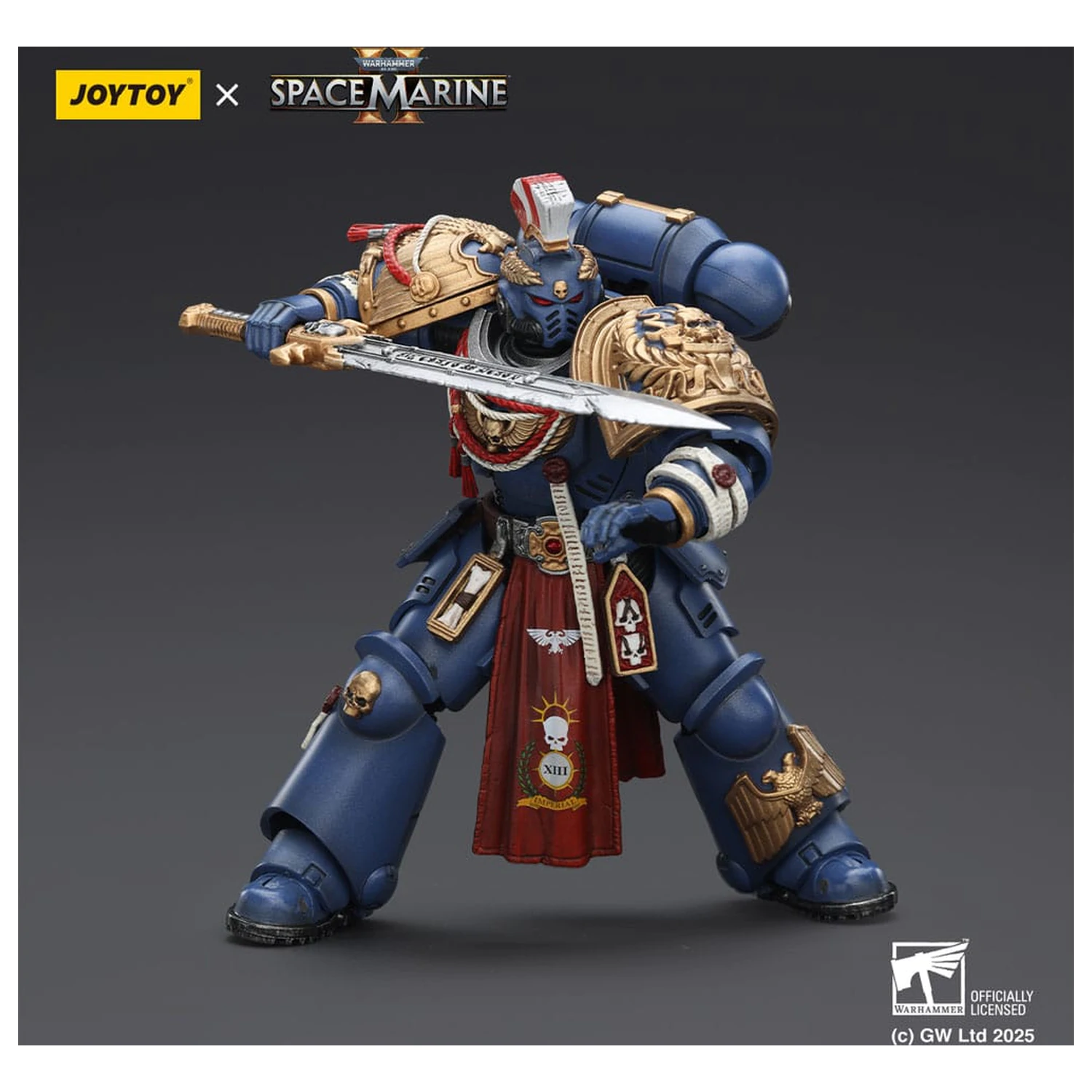 Warhammer 40,000: Space Marine 2 figurka Ultramarines Relic Primus Armour z pistoletem plazmowym i ostrzem bojowym 13 cm zdjęcie produktu