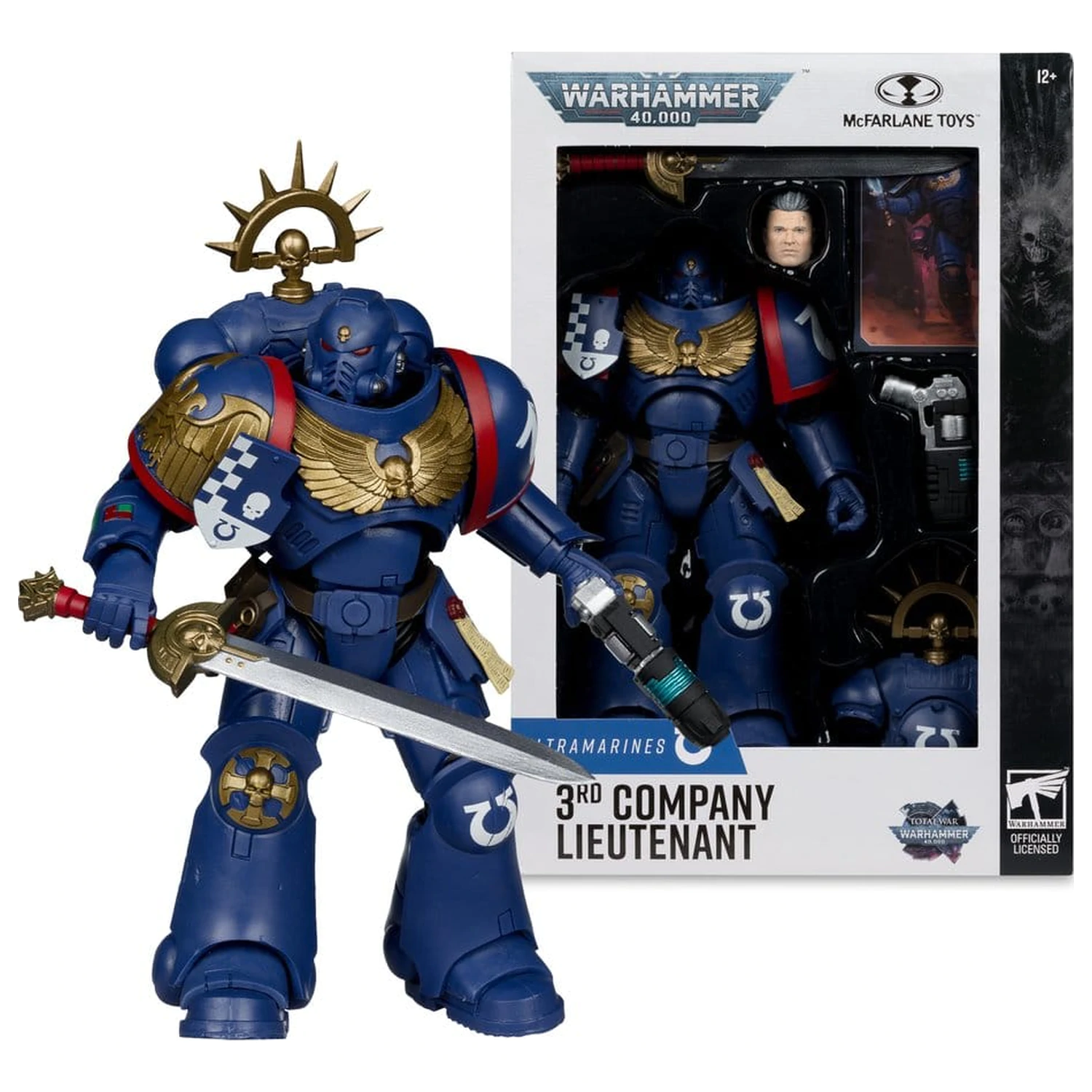 Warhammer 40,000 Total War figurka akcji Porucznik 3. Kompanii (Ultramarines) 18 cm zdjęcie produktu