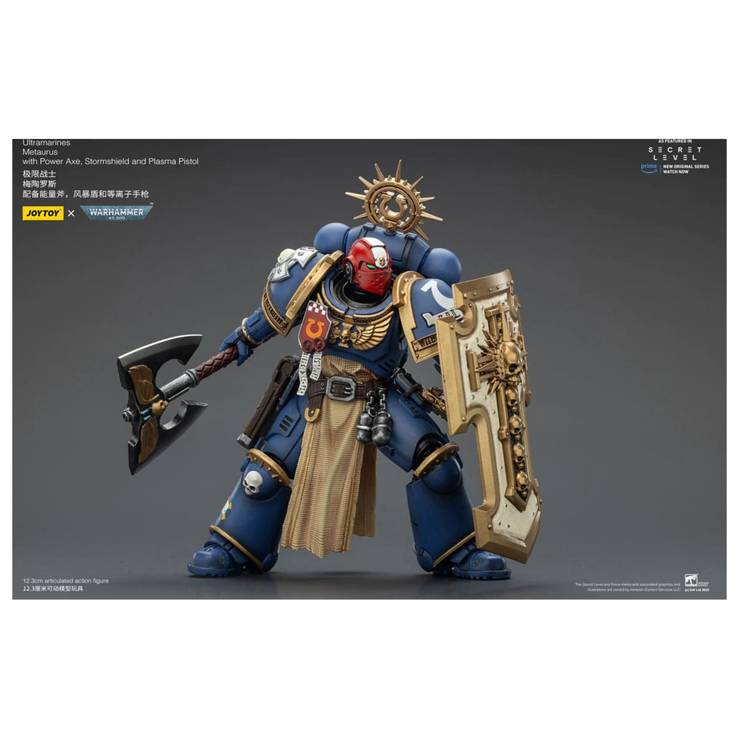 Warhammer 40,000 Figurka Akcji Ultramarines Metaurus z Power Axe, Stormshield i Plasma Pistol 13 cm zdjęcie produktu
