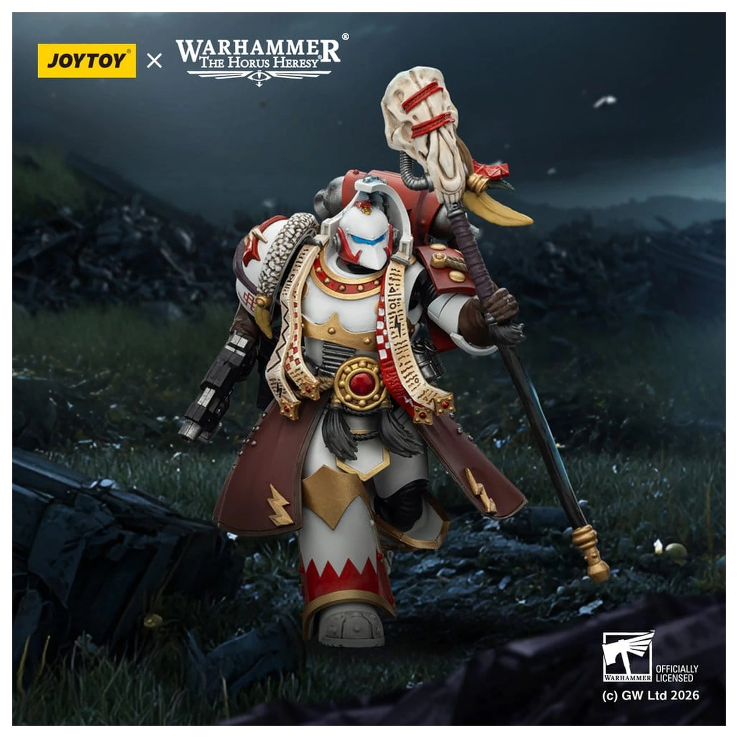 Warhammer 40,000 Action Figure White Scars Stormseer Consul z Force Staff i Bolt Pistol 12 cm zdjęcie produktu