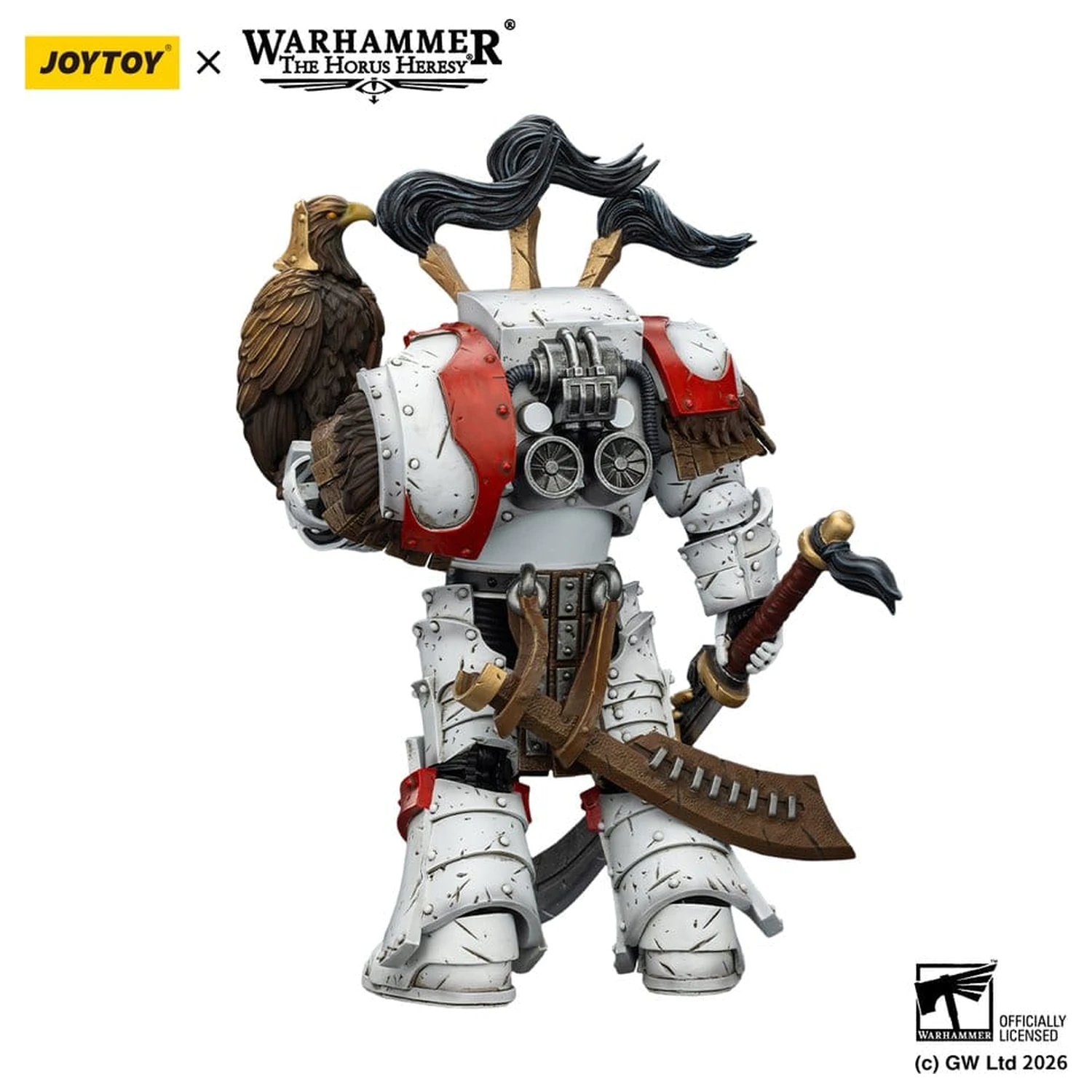 Warhammer 40,000 Action Figure White Scars Legion Praetor w pancerzu Cataphractii Terminator z Cyber Hawkiem, mieczem Chogorian i combi-melta 14 cm zdjęcie produktu