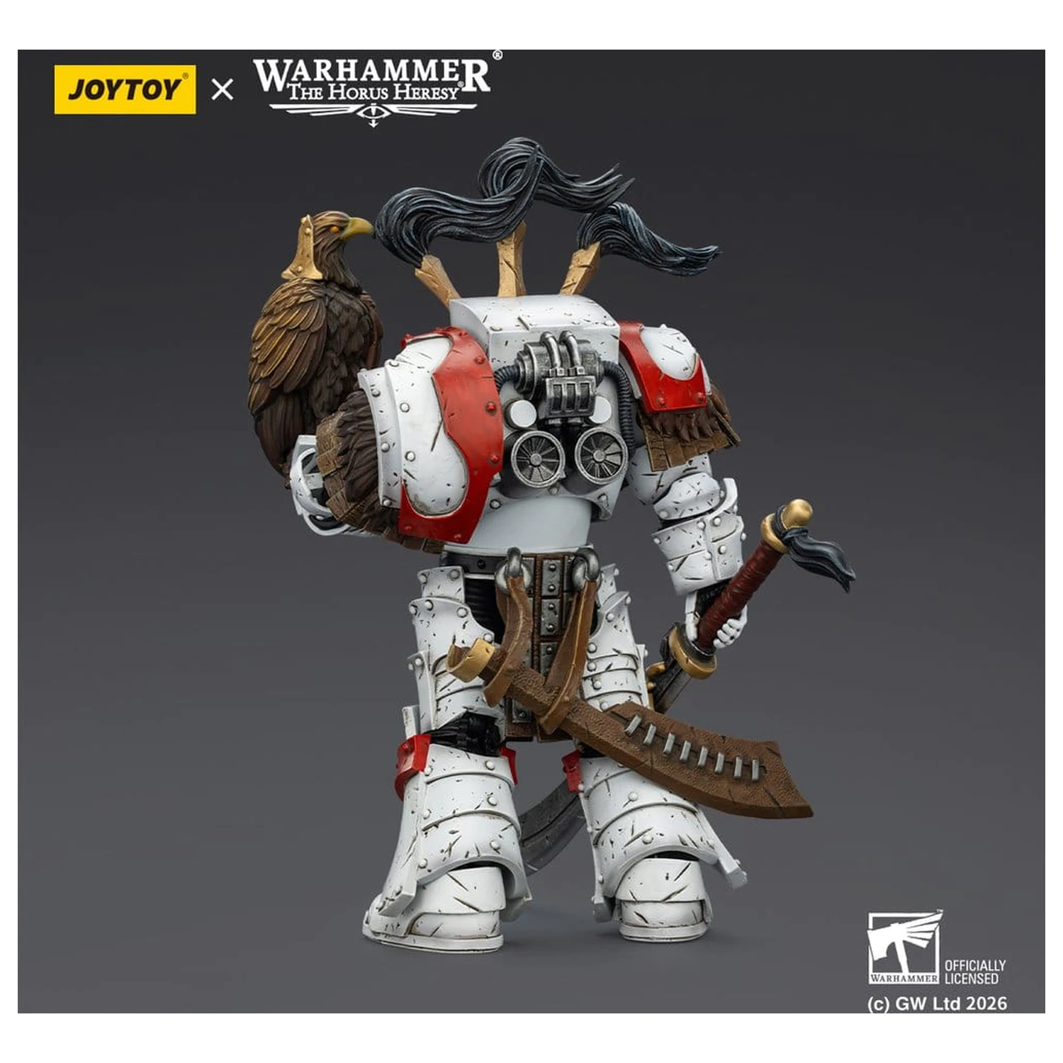 Warhammer 40,000 Action Figure White Scars Legion Praetor w pancerzu Cataphractii Terminator z Cyber Hawkiem, mieczem Chogorian i combi-melta 14 cm zdjęcie produktu