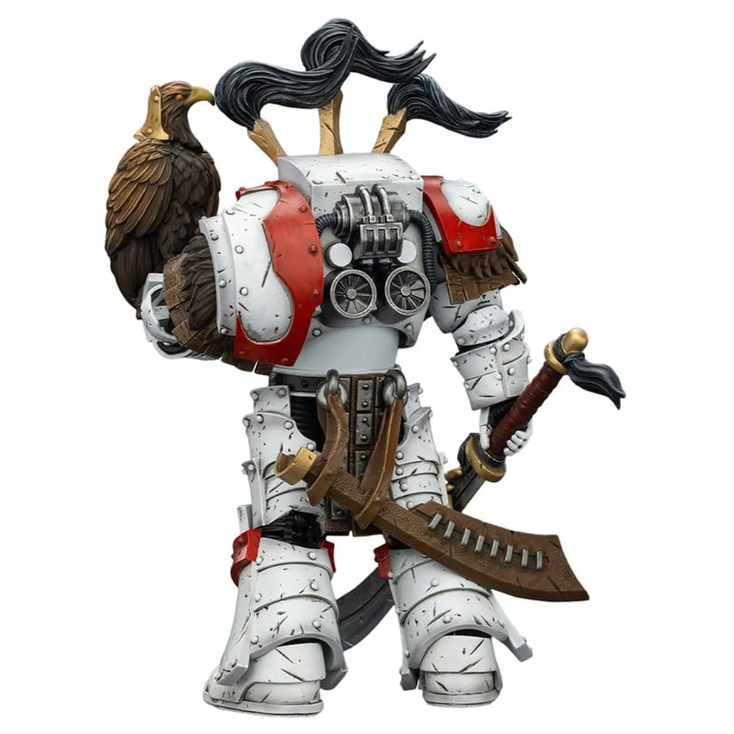 Warhammer 40,000 Action Figure White Scars Legion Praetor w pancerzu Cataphractii Terminator z Cyber Hawkiem, mieczem Chogorian i combi-melta 14 cm zdjęcie produktu
