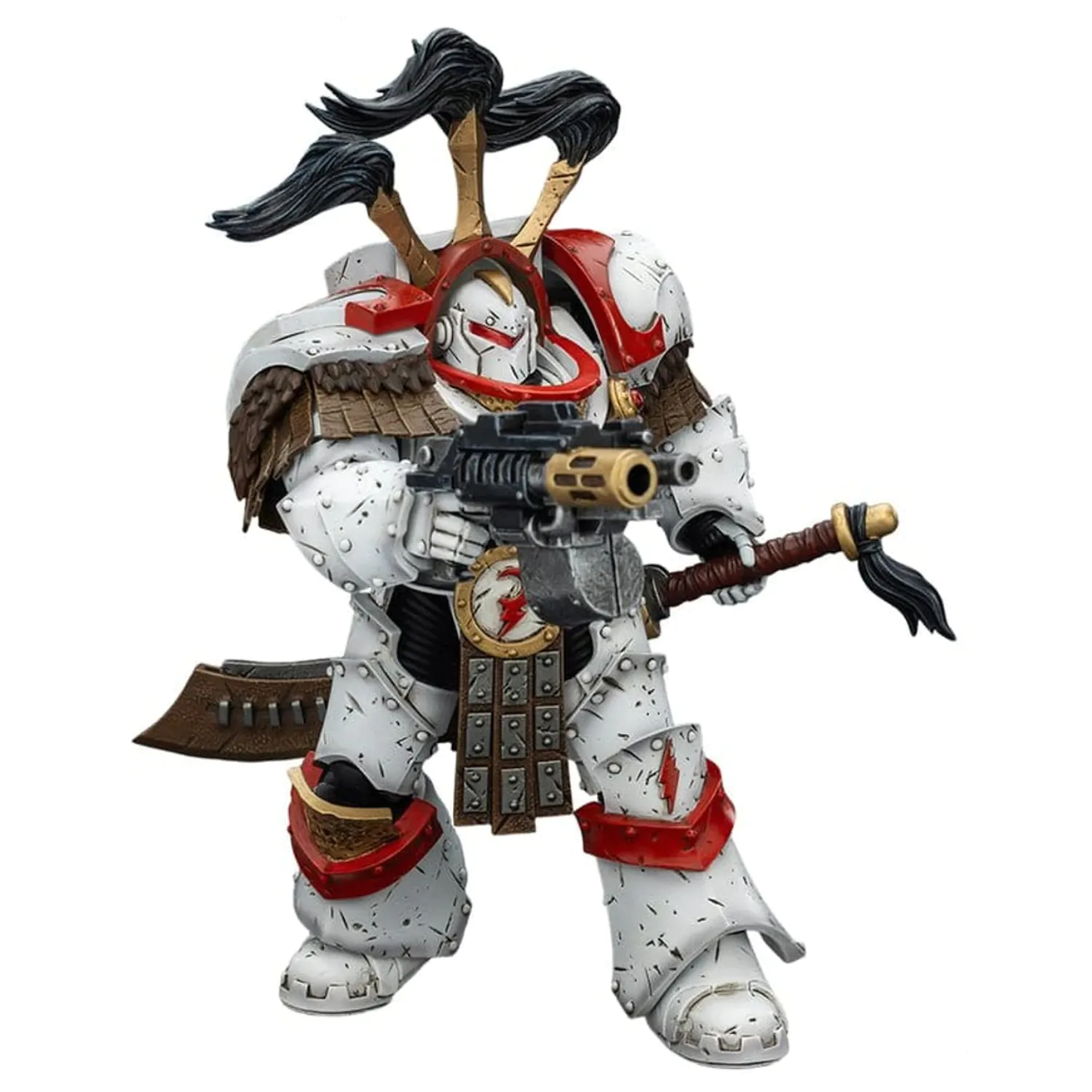 Warhammer 40,000 Action Figure White Scars Legion Praetor w pancerzu Cataphractii Terminator z Cyber Hawkiem, mieczem Chogorian i combi-melta 14 cm zdjęcie produktu