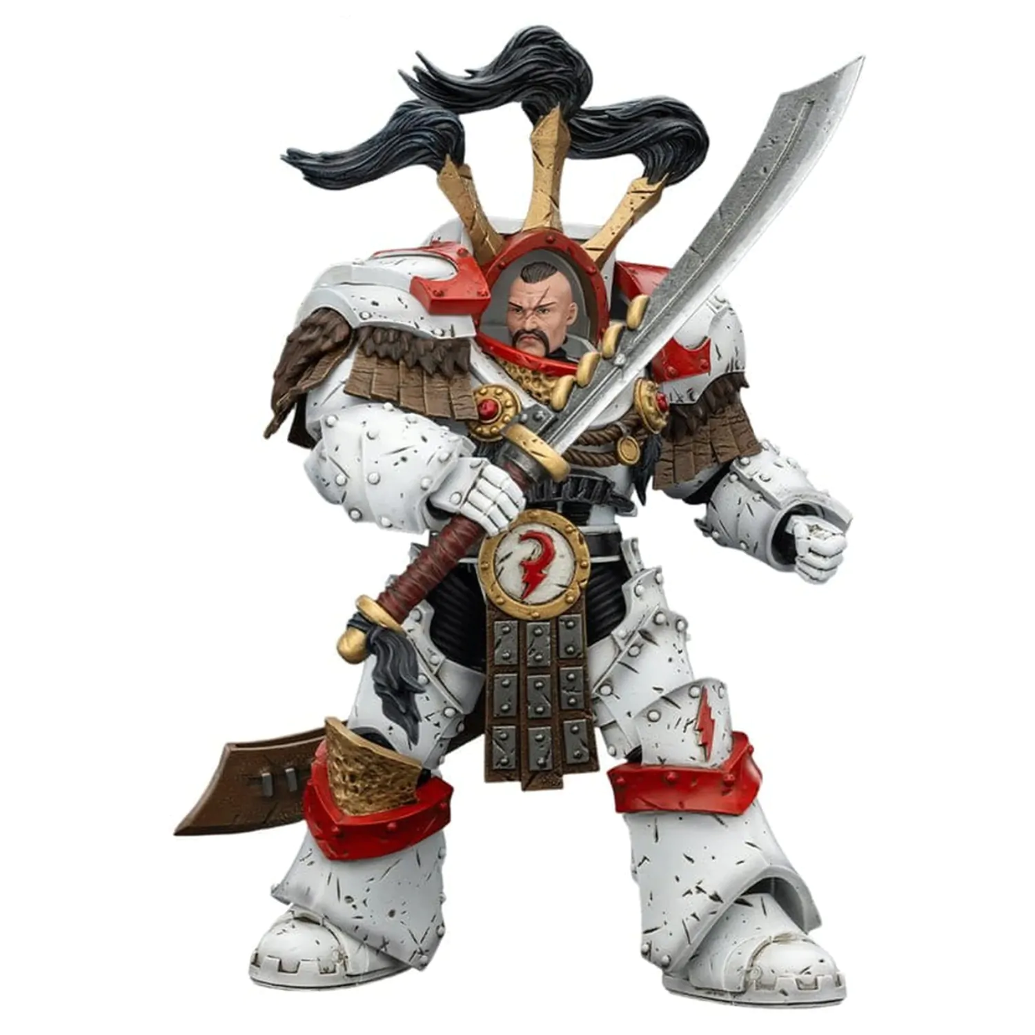 Warhammer 40,000 Action Figure White Scars Legion Praetor w pancerzu Cataphractii Terminator z Cyber Hawkiem, mieczem Chogorian i combi-melta 14 cm zdjęcie produktu