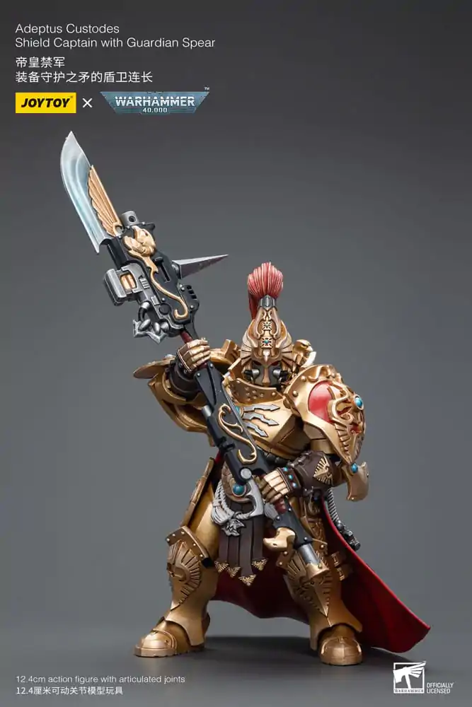 Warhammer 40k Figurka Akcji 1/18 Adeptus Custodes Shield Captain z Włócznią Strażniczą 12 cm zdjęcie produktu