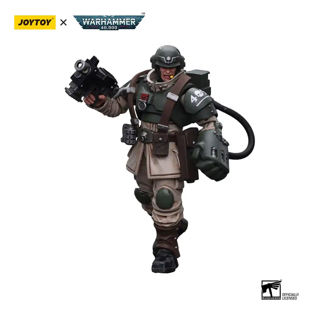 Warhammer 40k Figurka Akcji 1/18 Astra Militarum Cadian Command Squad Veteran Sierżant z Power Fist 12 cm zdjęcie produktu