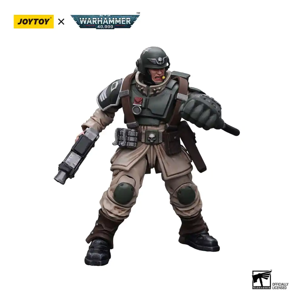 Warhammer 40k Figurka Akcji 1/18 Astra Militarum Cadian Command Squad Veteran Sierżant z Power Fist 12 cm zdjęcie produktu