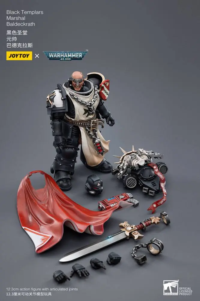 Figurka Warhammer 40k Action Figure 1/18 Black Templars Marshal Baldeckrath 12 cm zdjęcie produktu