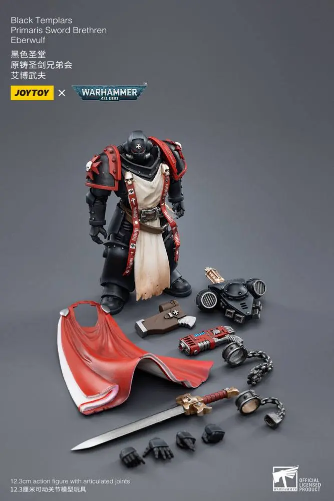 Warhammer 40k Figurka Akcji 1/18 Black Templars Primaris Sword Brethren Eberwulf 12 cm zdjęcie produktu