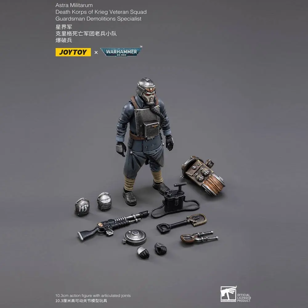 Warhammer 40k Figurka Akcji 1/18 Death Korps of Krieg Veteran Squad Guardsman Demolitions Specialist 10 cm zdjęcie produktu