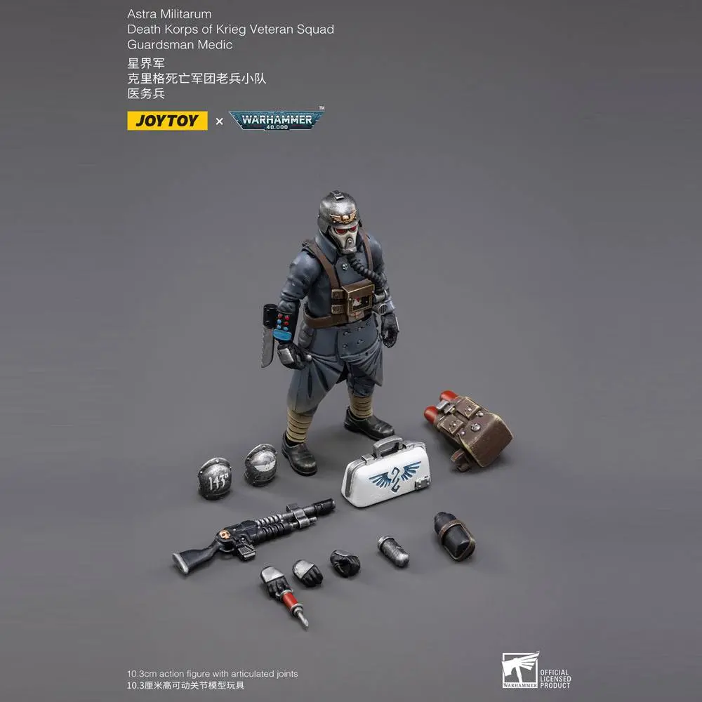 Warhammer 40k Action Figure 1/18 Death Korps of Krieg Veteran Squad Guardsman Medic 10 cm zdjęcie produktu