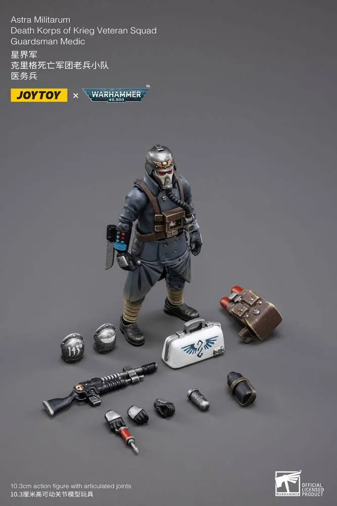 Warhammer 40k Action Figure 1/18 Death Korps of Krieg Veteran Squad Guardsman Medic 10 cm zdjęcie produktu