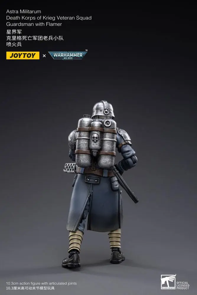 Warhammer 40k Action Figure 1/18 Death Korps of Krieg Veteran Squad Guardsman z miotaczem płomieni 10 cm zdjęcie produktu