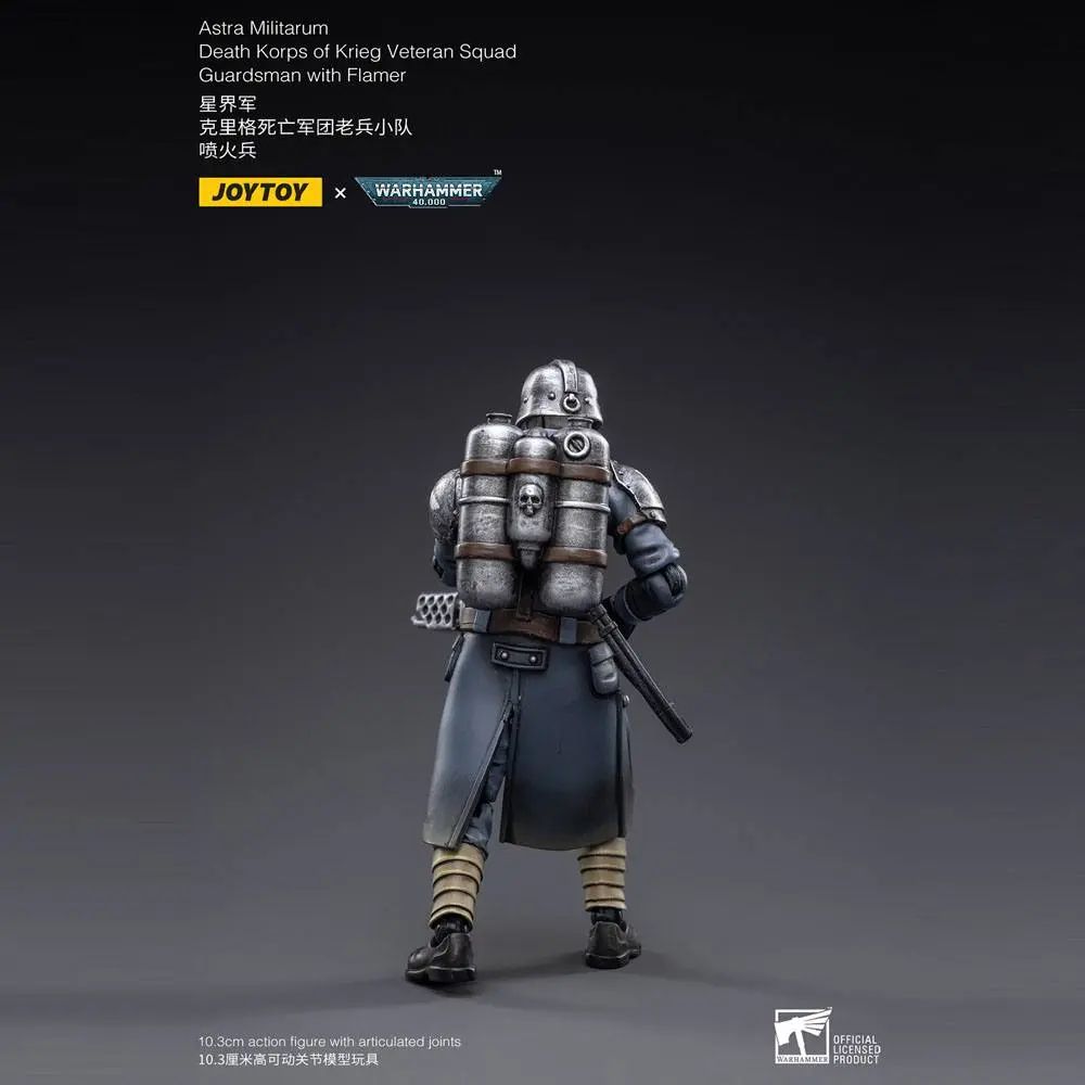 Warhammer 40k Action Figure 1/18 Death Korps of Krieg Veteran Squad Guardsman z miotaczem płomieni 10 cm zdjęcie produktu