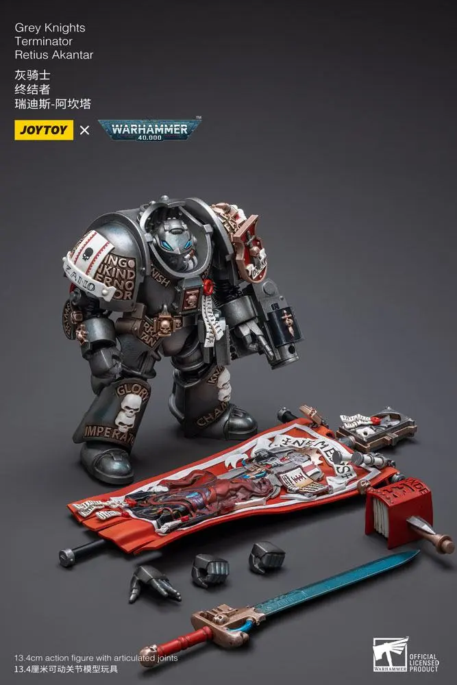 Warhammer 40k Figurka akcji 1/18 Grey Knights Terminator Retius Akantar 13 cm zdjęcie produktu