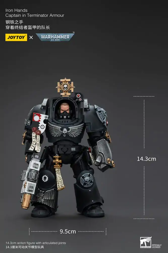 Warhammer 40k Figurka Akcji 1/18 Iron Hands Kapitan w Zbroi Terminatora 14 cm zdjęcie produktu