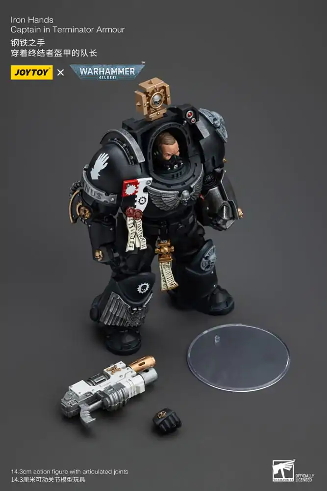 Warhammer 40k Figurka Akcji 1/18 Iron Hands Kapitan w Zbroi Terminatora 14 cm zdjęcie produktu