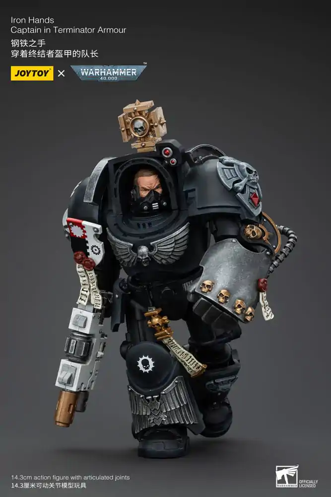 Warhammer 40k Figurka Akcji 1/18 Iron Hands Kapitan w Zbroi Terminatora 14 cm zdjęcie produktu