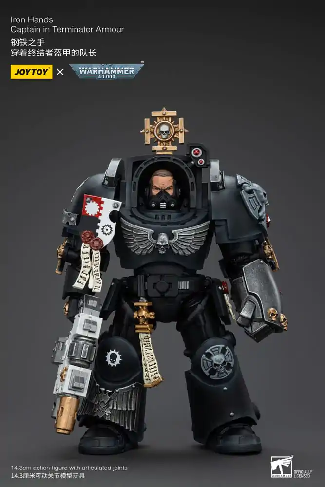 Warhammer 40k Figurka Akcji 1/18 Iron Hands Kapitan w Zbroi Terminatora 14 cm zdjęcie produktu