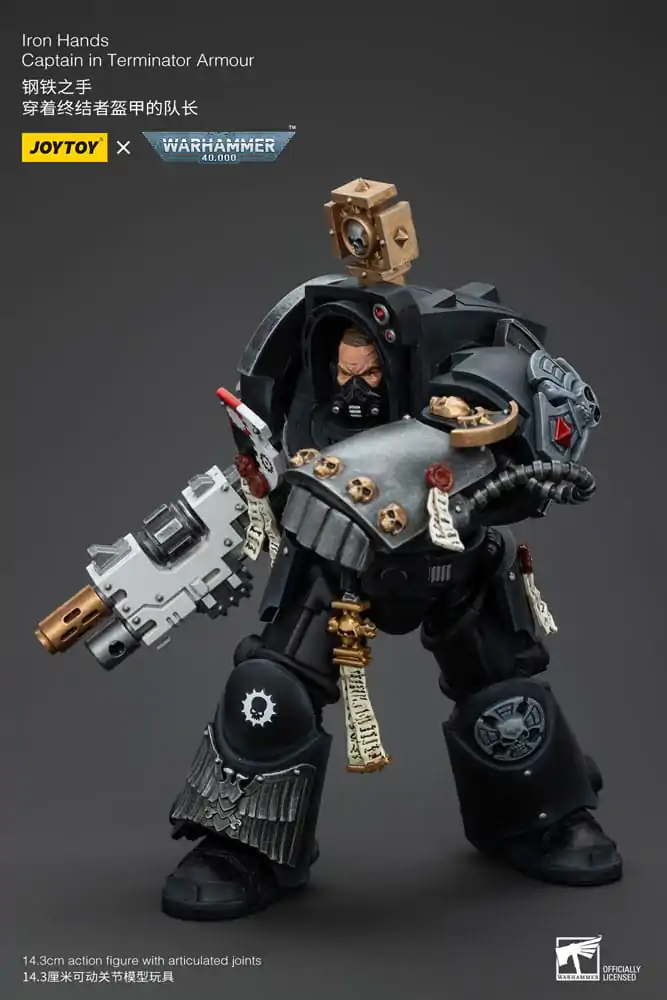 Warhammer 40k Figurka Akcji 1/18 Iron Hands Kapitan w Zbroi Terminatora 14 cm zdjęcie produktu