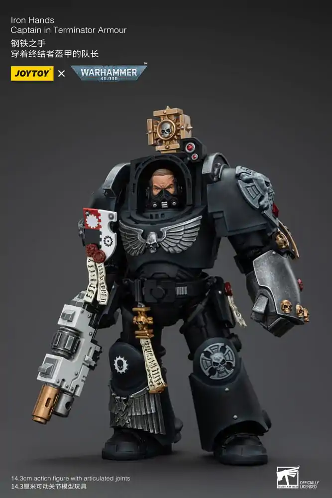 Warhammer 40k Figurka Akcji 1/18 Iron Hands Kapitan w Zbroi Terminatora 14 cm zdjęcie produktu