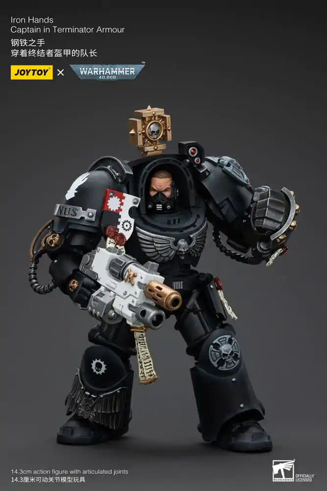 Warhammer 40k Figurka Akcji 1/18 Iron Hands Kapitan w Zbroi Terminatora 14 cm zdjęcie produktu