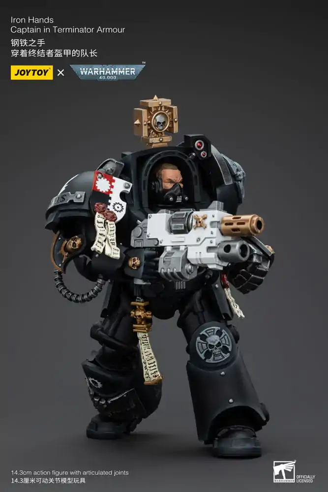 Warhammer 40k Figurka Akcji 1/18 Iron Hands Kapitan w Zbroi Terminatora 14 cm zdjęcie produktu