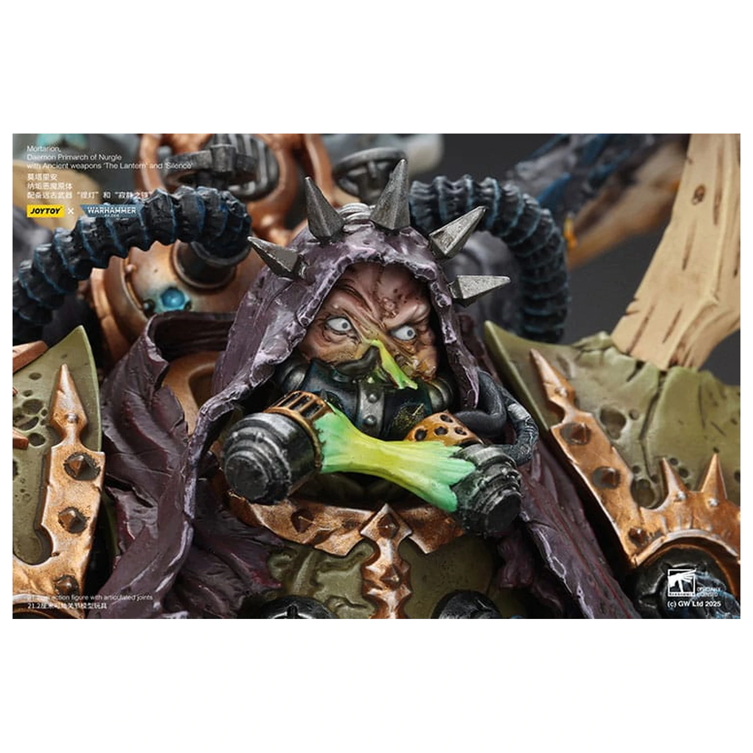 Warhammer 40k Figurka 1/18 Mortarion Daemon Primarch of Nurgle z antycznymi broniami The Lantern i Silence 21 cm zdjęcie produktu