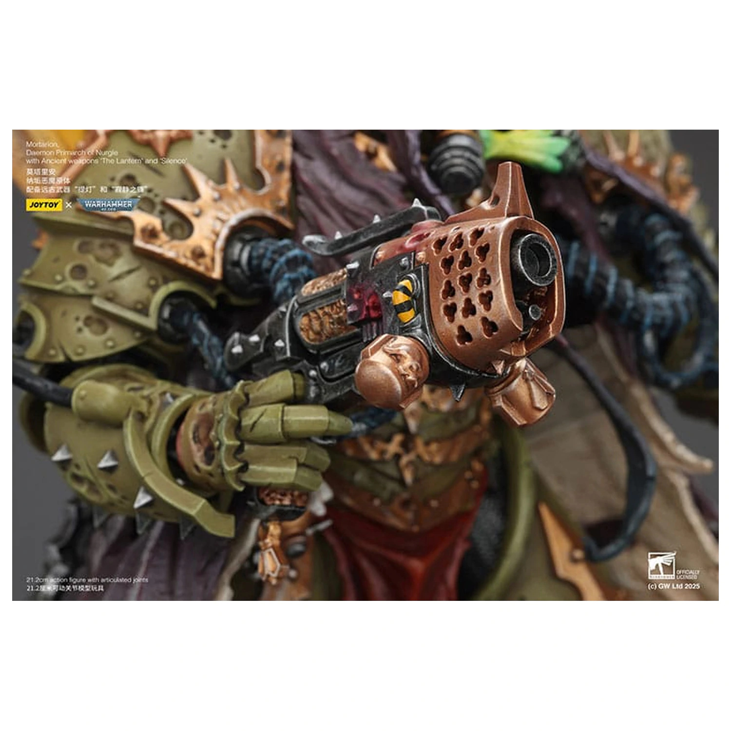 Warhammer 40k Figurka 1/18 Mortarion Daemon Primarch of Nurgle z antycznymi broniami The Lantern i Silence 21 cm zdjęcie produktu