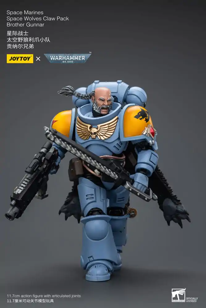 Warhammer 40k Figurka Akcji 1/18 Space Marines Space Wolves Claw Pack Brat Gunnar 12 cm zdjęcie produktu