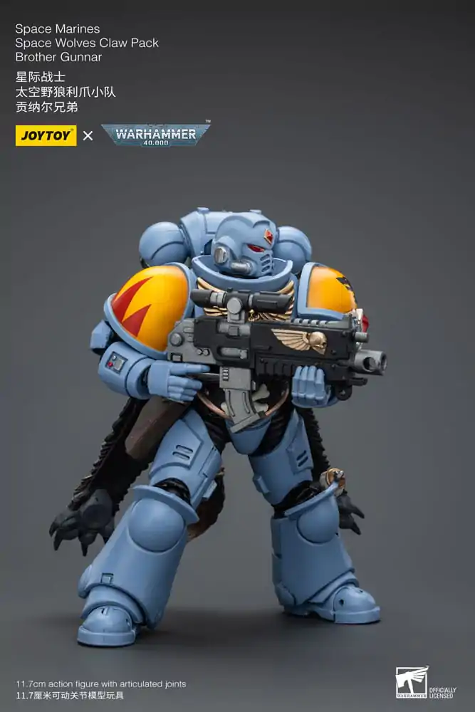 Warhammer 40k Figurka Akcji 1/18 Space Marines Space Wolves Claw Pack Brat Gunnar 12 cm zdjęcie produktu