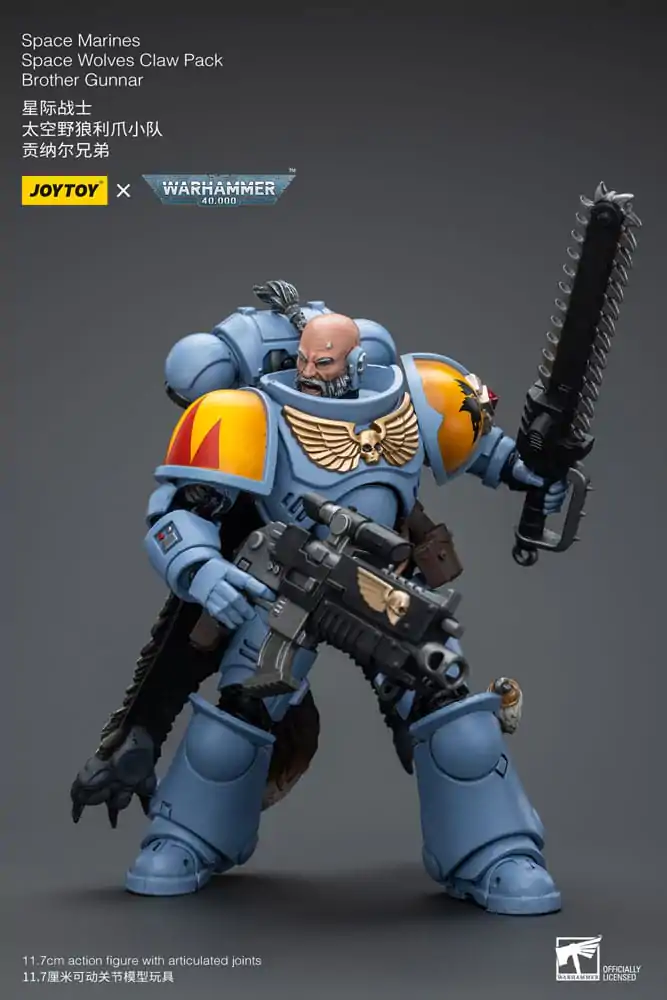 Warhammer 40k Figurka Akcji 1/18 Space Marines Space Wolves Claw Pack Brat Gunnar 12 cm zdjęcie produktu