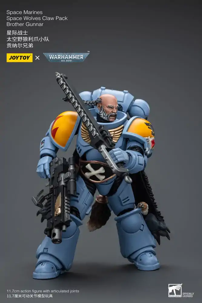 Warhammer 40k Figurka Akcji 1/18 Space Marines Space Wolves Claw Pack Brat Gunnar 12 cm zdjęcie produktu