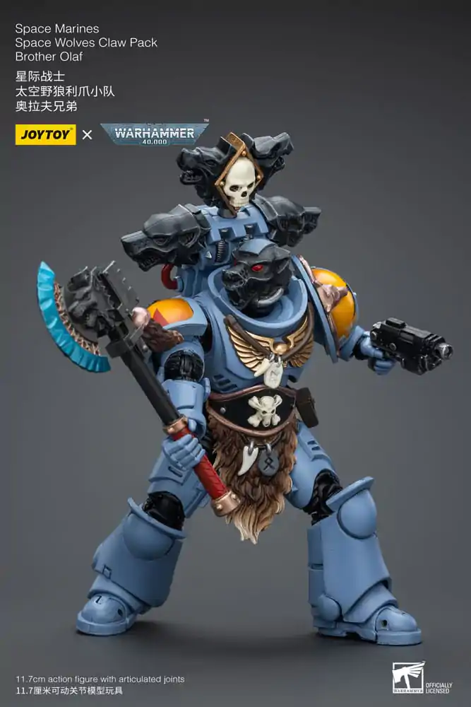 Warhammer 40k Figurka Akcji 1/18 Space Marines Space Wolves Claw Pack Brat Olaf 12 cm zdjęcie produktu