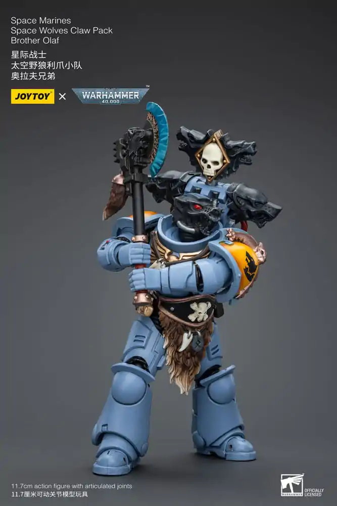 Warhammer 40k Figurka Akcji 1/18 Space Marines Space Wolves Claw Pack Brat Olaf 12 cm zdjęcie produktu