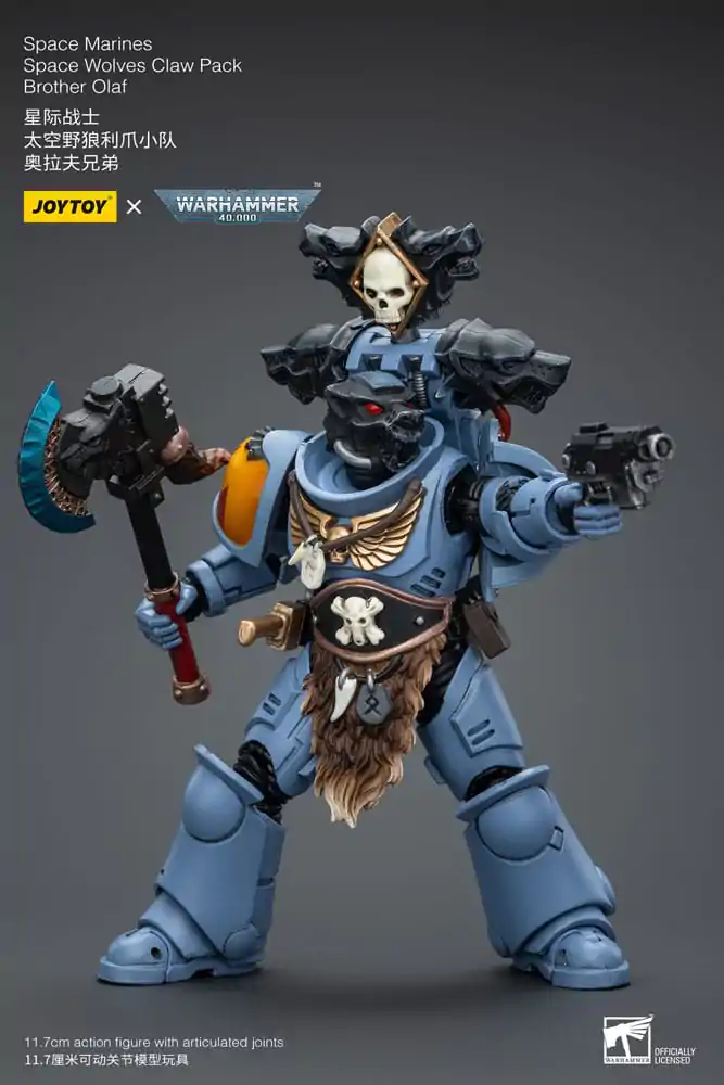 Warhammer 40k Figurka Akcji 1/18 Space Marines Space Wolves Claw Pack Brat Olaf 12 cm zdjęcie produktu