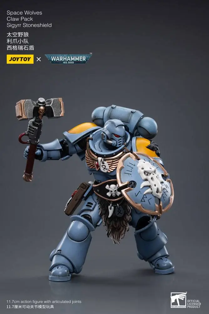 Warhammer 40k Figurka Akcji 1/18 Space Wolves Claw Pack Sigyrr Stoneshield 12 cm zdjęcie produktu