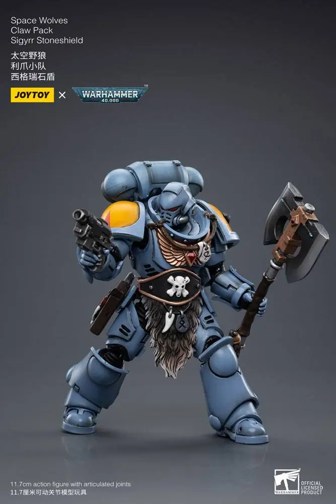 Warhammer 40k Figurka Akcji 1/18 Space Wolves Claw Pack Sigyrr Stoneshield 12 cm zdjęcie produktu