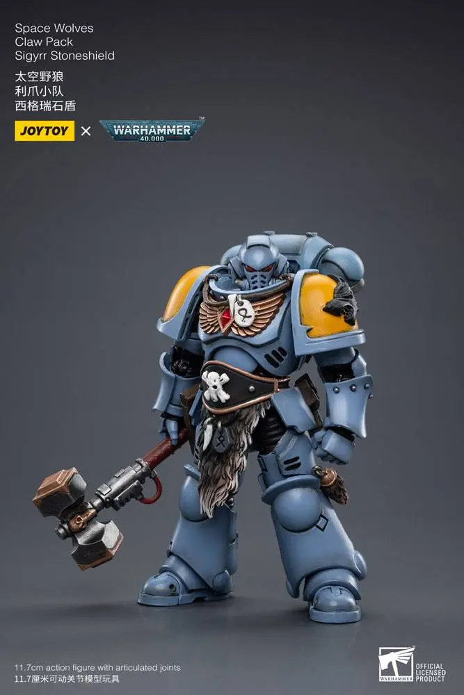 Warhammer 40k Figurka Akcji 1/18 Space Wolves Claw Pack Sigyrr Stoneshield 12 cm zdjęcie produktu