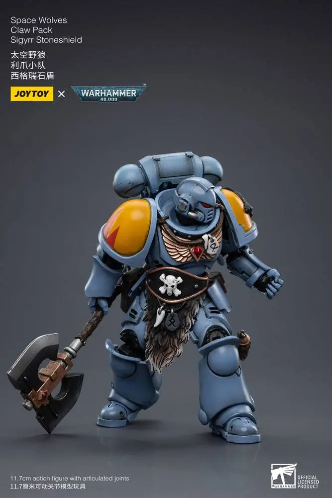 Warhammer 40k Figurka Akcji 1/18 Space Wolves Claw Pack Sigyrr Stoneshield 12 cm zdjęcie produktu