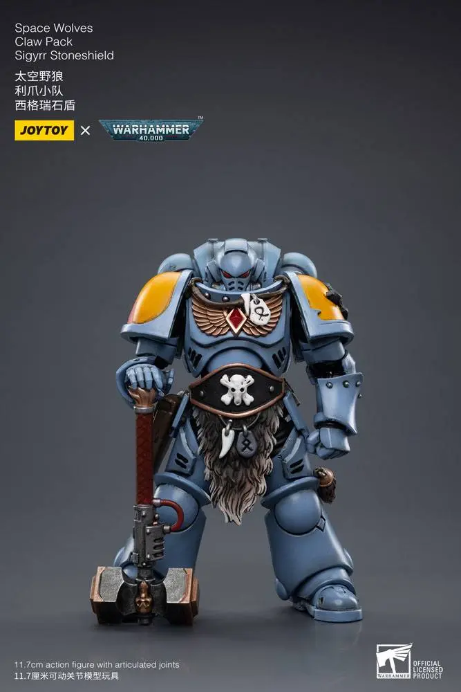 Warhammer 40k Figurka Akcji 1/18 Space Wolves Claw Pack Sigyrr Stoneshield 12 cm zdjęcie produktu