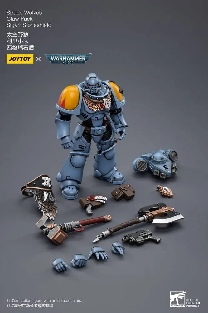 Warhammer 40k Figurka Akcji 1/18 Space Wolves Claw Pack Sigyrr Stoneshield 12 cm zdjęcie produktu