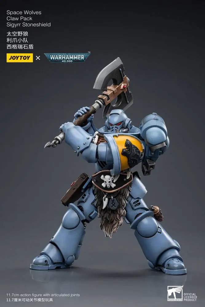 Warhammer 40k Figurka Akcji 1/18 Space Wolves Claw Pack Sigyrr Stoneshield 12 cm zdjęcie produktu