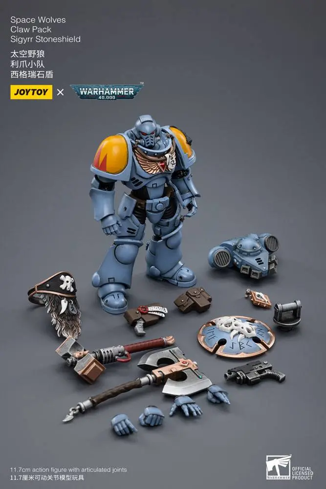 Warhammer 40k Figurka Akcji 1/18 Space Wolves Claw Pack Sigyrr Stoneshield 12 cm zdjęcie produktu