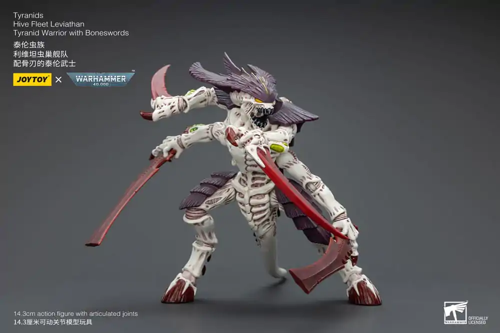 Warhammer 40k Figurka Akcji 1/18 Tyranids Hive Fleet Leviathan Tyranid Warrior z Boneswords 12 cm zdjęcie produktu