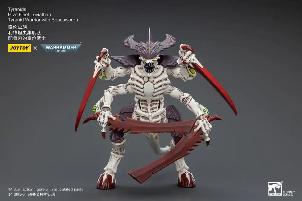 Warhammer 40k Figurka Akcji 1/18 Tyranids Hive Fleet Leviathan Tyranid Warrior z Boneswords 12 cm zdjęcie produktu
