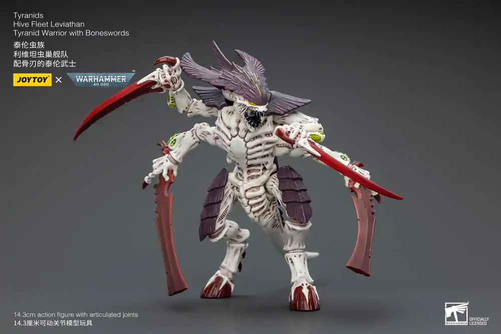 Warhammer 40k Figurka Akcji 1/18 Tyranids Hive Fleet Leviathan Tyranid Warrior z Boneswords 12 cm zdjęcie produktu
